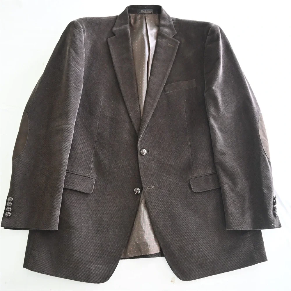 Chaps Ralph‎ Lauren 44L Brown Corduroy Mens Blazer Suit Jacket Sport Coat